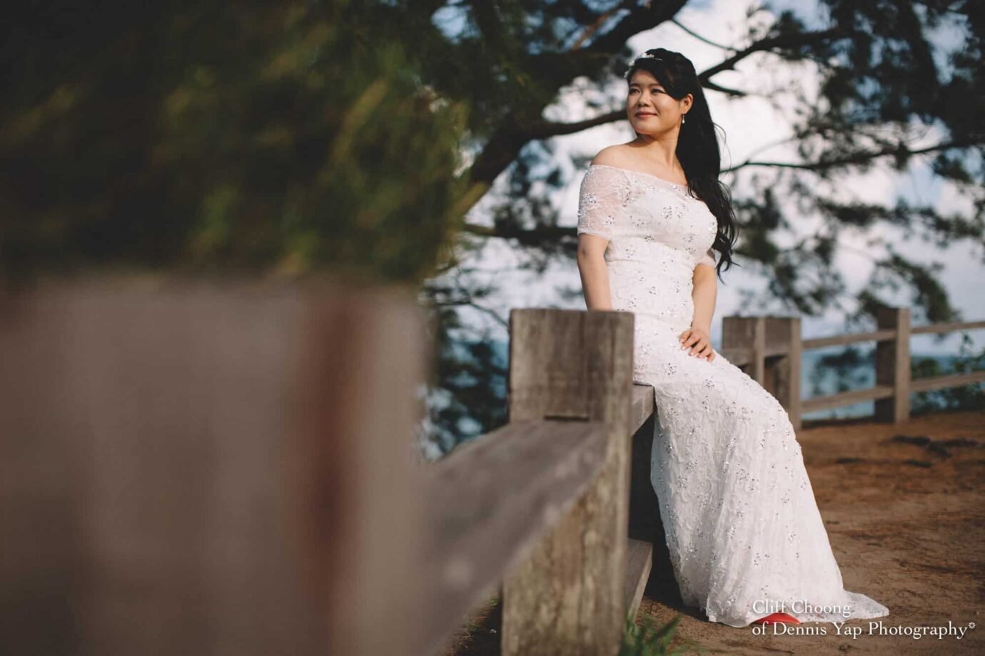 Malaysia Best Prewedding Destination Kota Kinabalu Engagement Photography Cliff Choong wedding photographer nature beach cloud blue sky kiss couple hug veil bridal gown