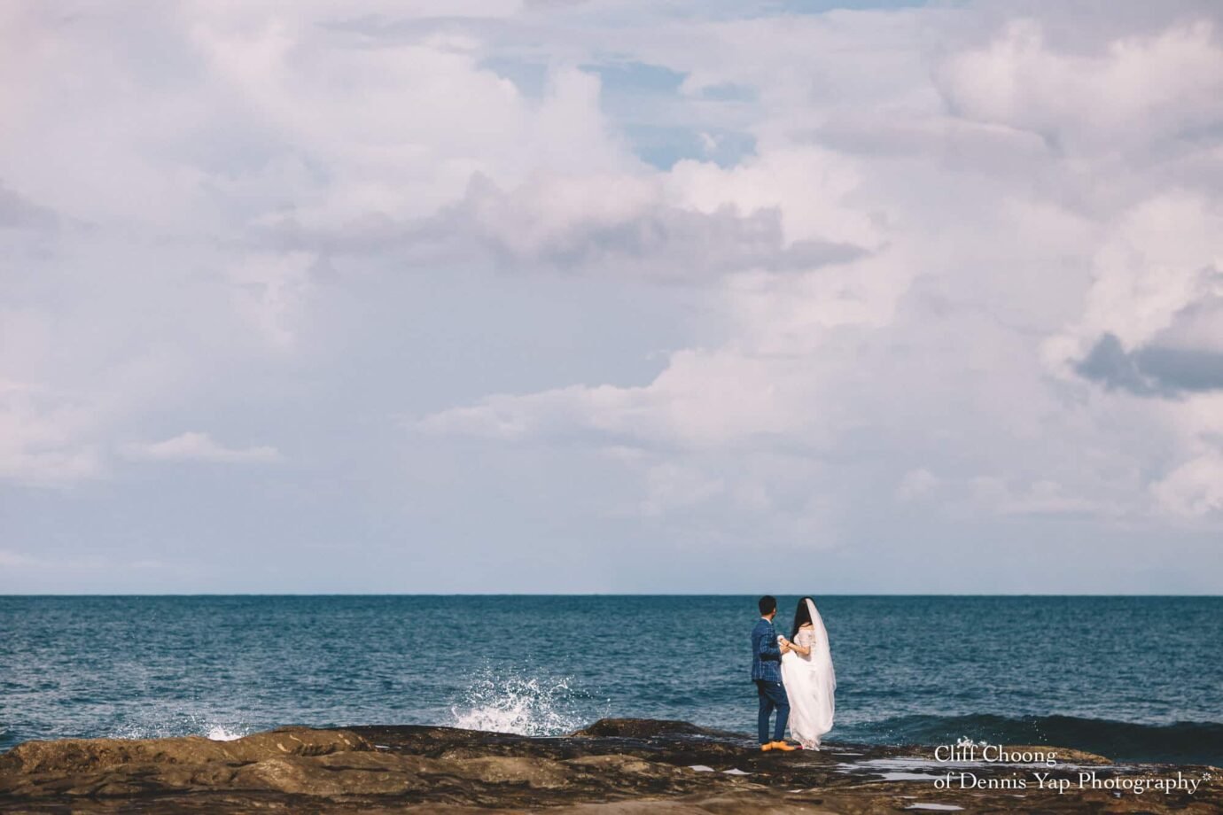 Malaysia Best Prewedding Destination Kota Kinabalu Engagement Photography Cliff Choong wedding photographer nature beach cloud blue sky