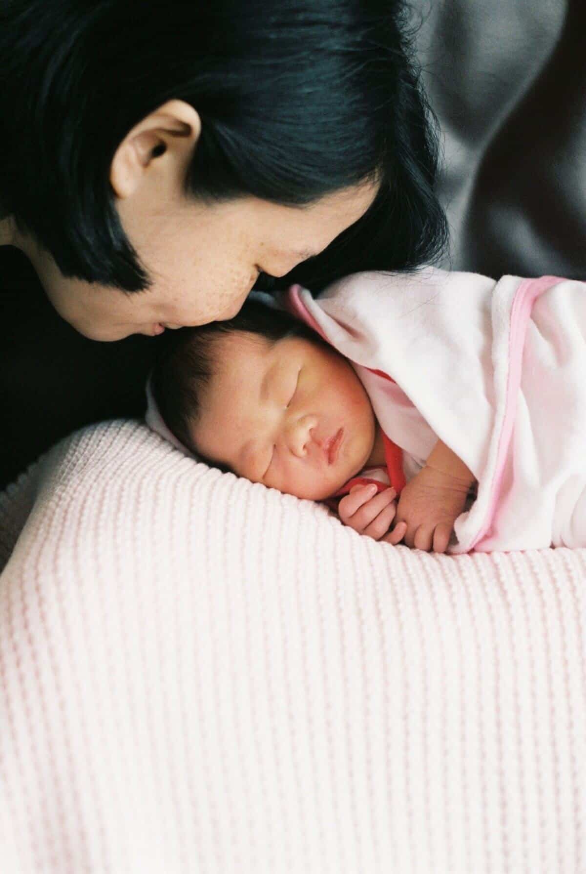 Kuala Lumpur New born baby portrait love mother Photographer Cliff Choong Photography Malaysia portrait on film fujipro400H fujifilm pro400H nikkormat f1.4 50mm