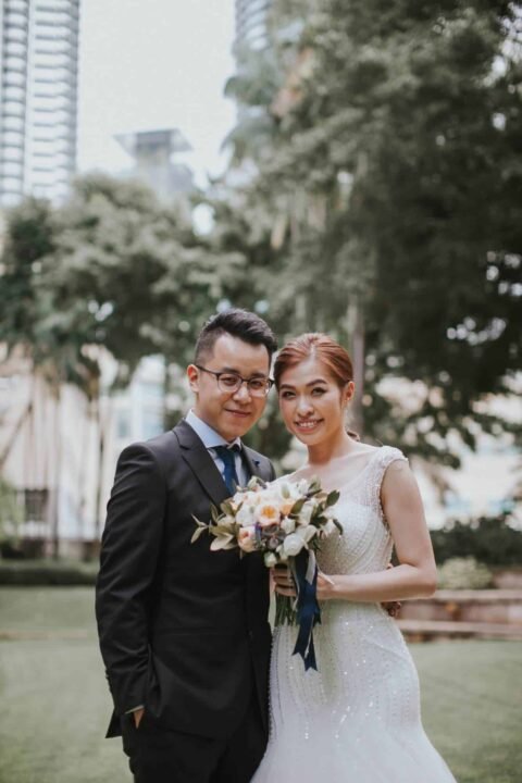 Malaysia Classic Simple elegant Wedding Mandarin Oriental Kuala Lumpur calligraphy Cliff Choong Photography Jon Sharon golden sunrise calligraphy bride bridesmaids groom