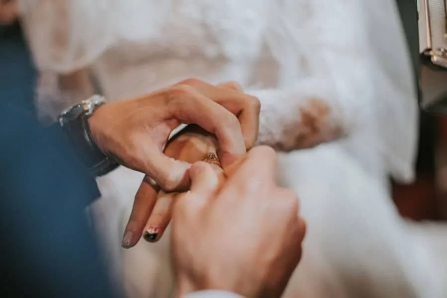 Exchange ring moment at a Church Wedding St. Andrew Kuala Lumpur by Cliff Choong Photography 