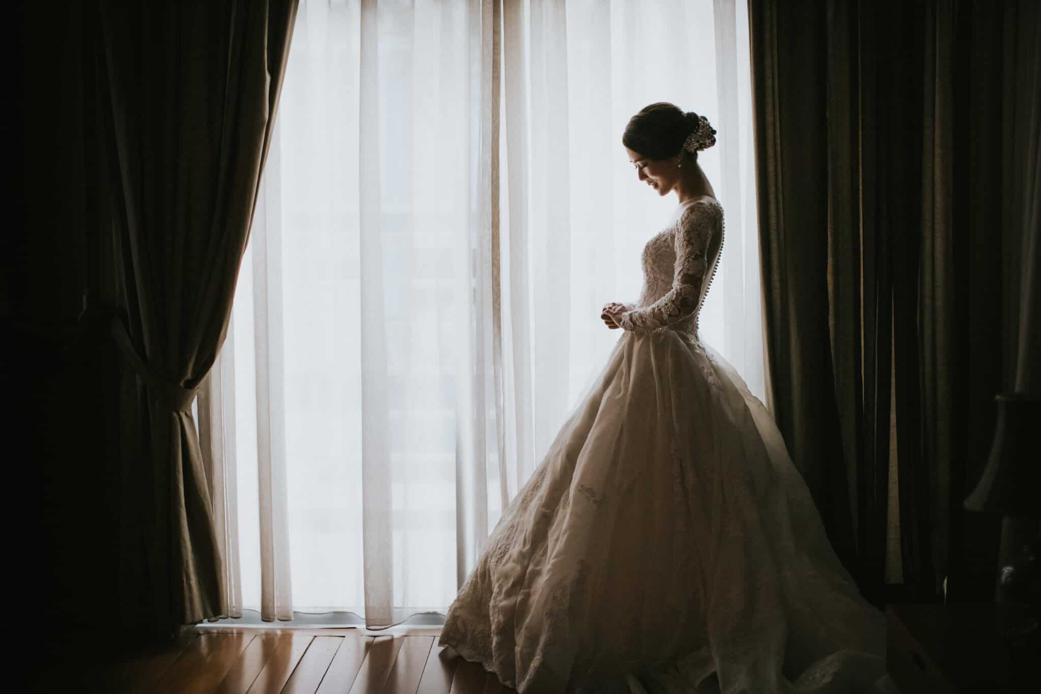 Malaysia Wedding St. Andrew Church Kuala Lumpur Malaysia Destination Cliff Choong Photography bride getting ready makeup lips red white fairy tail beautiful wedding gown dress Classic Simple But Elegant Gorgeous Bride