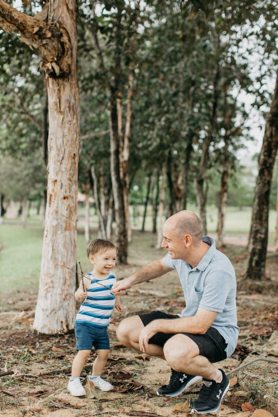 Cute little boy with daddy Damansar Tropical Family Portrait Session in Kuala Lumpur Malaysia