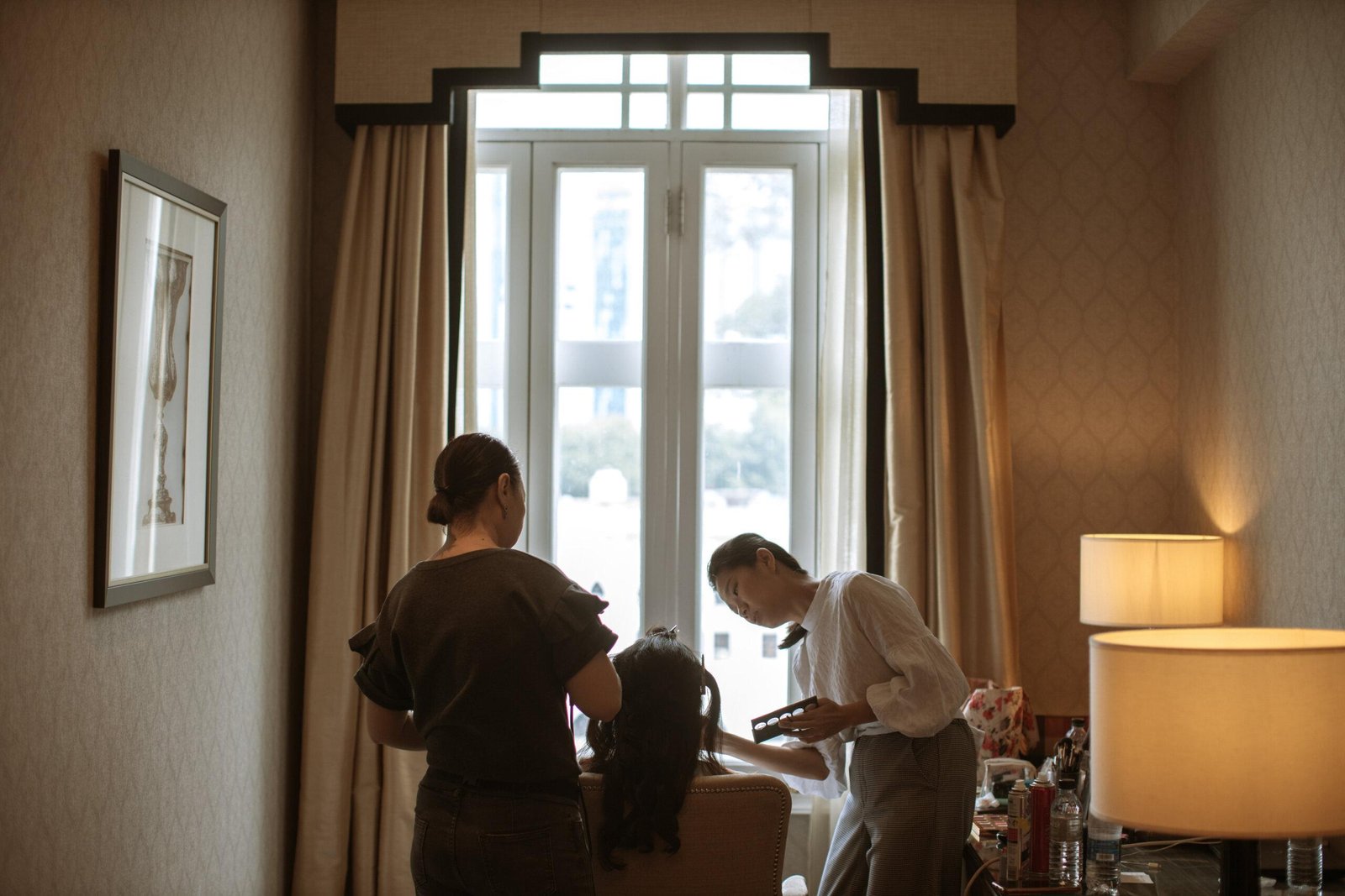 bride getting ready actual day The Majestic Hotel Kuala Lumpur Cross cultural wedding japnese malaysian