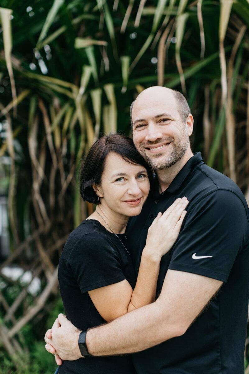 First Family Photo Session Happy Joyful outdoor couple family portrait at Shah Alam Garden