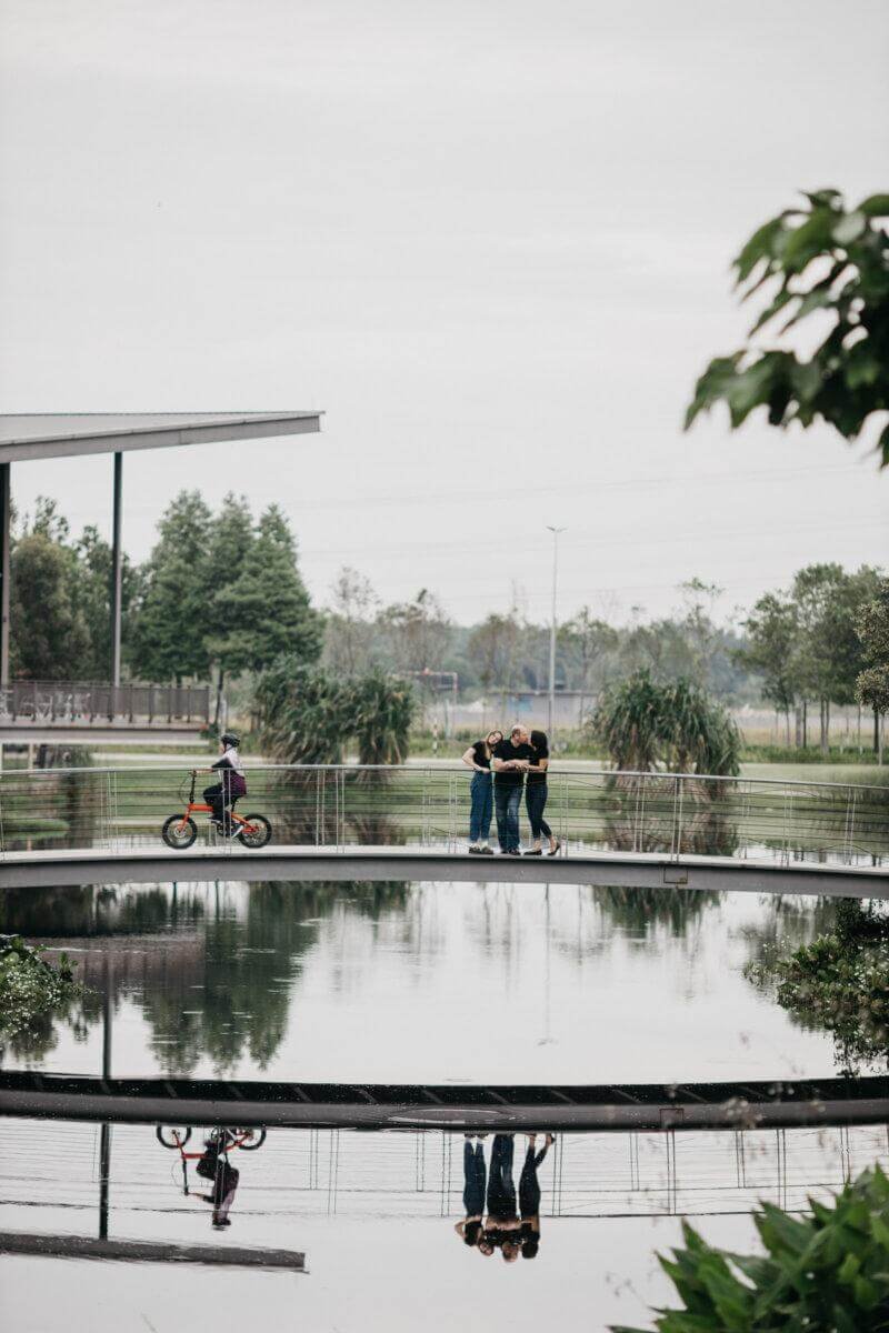 First Family Photo Session Happy Joyful outdoor family portrait at Shah Alam Lake