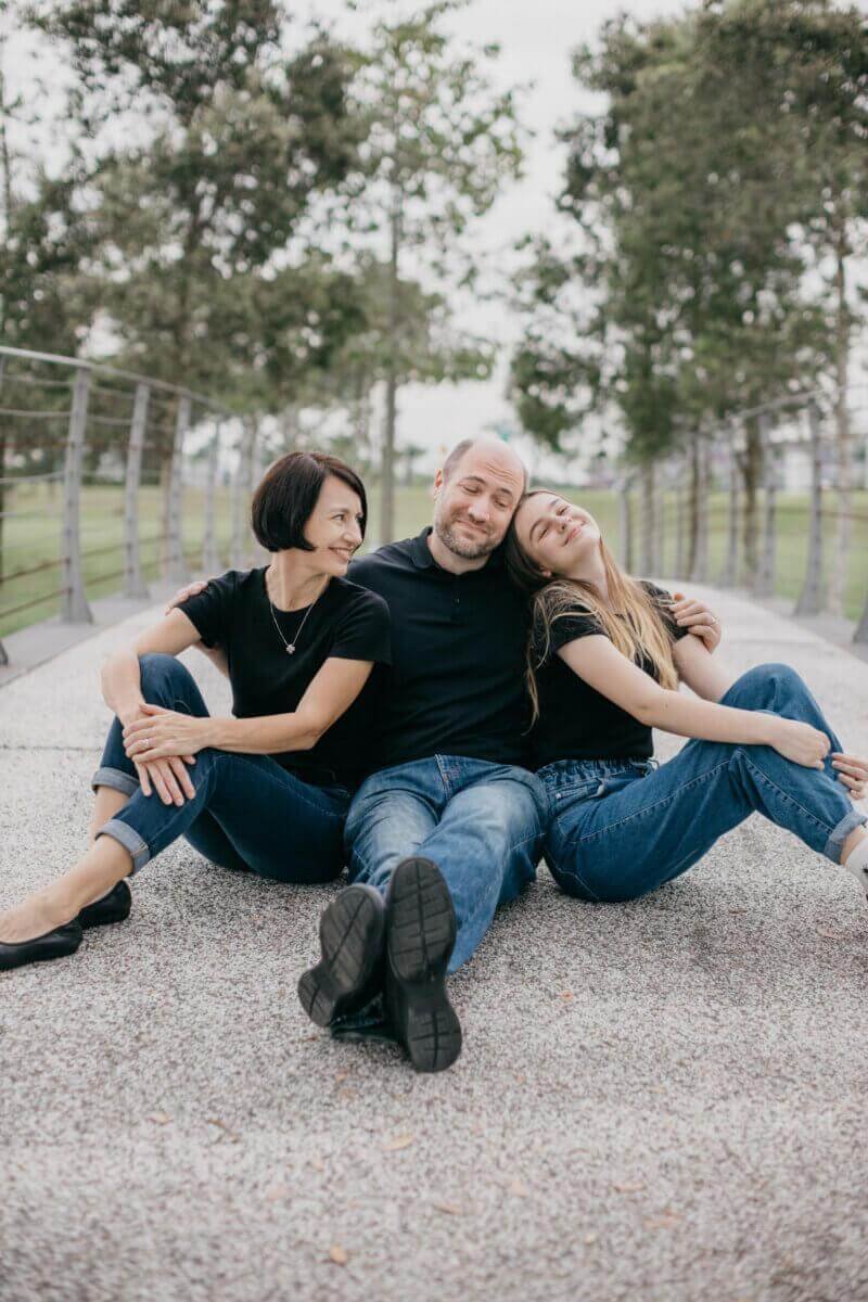 First Family Photo Session Happy Joyful outdoor family portrait at Shah Alam