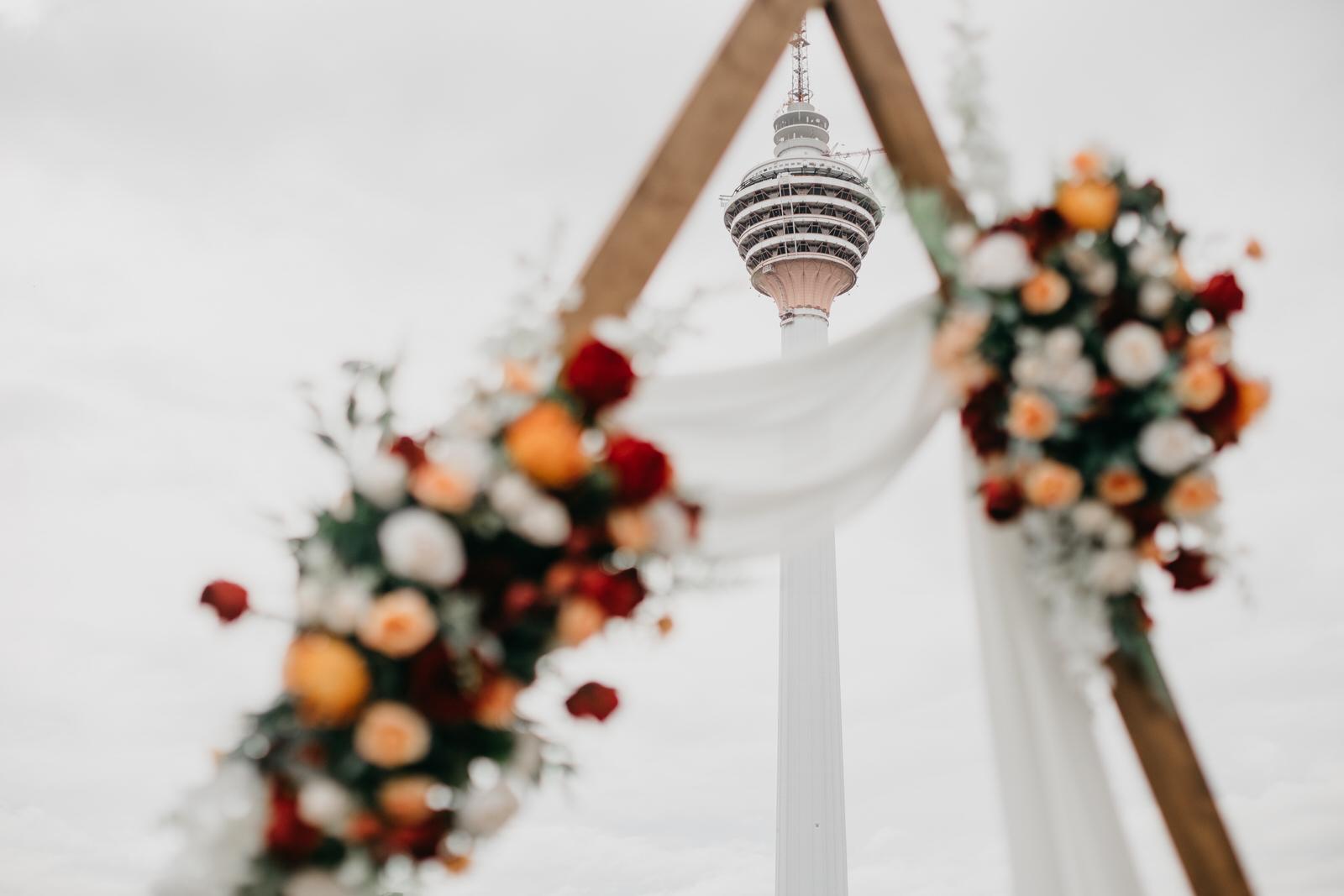 Vow Rings Exchange Boho Deco Rooftop Poolside Wedding at Hotel Stripes Kuala Lumpur MCO2.0 Cliff Choong Photography Malaysia Covid19 ROM