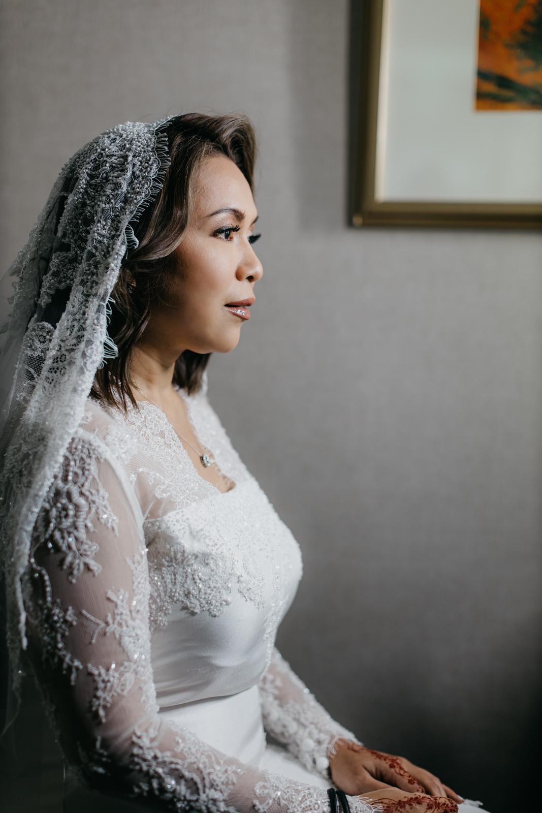 bride portrait make up Akad Nikah at JW Marriott Kuala Lumpur