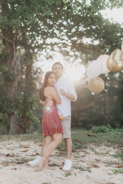 Couple portrait Desaru Coast Sunset beach Cliff Choong Photography