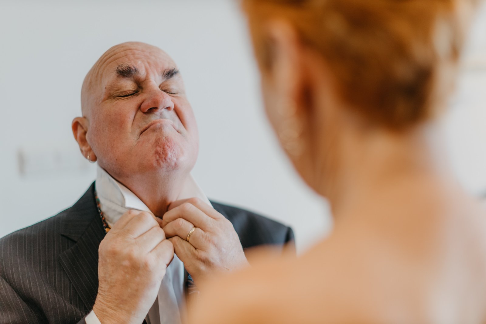 father of the Groom getting ready Lee and Emily's wedding celebration at the Element Hotel Kuala Lumpur