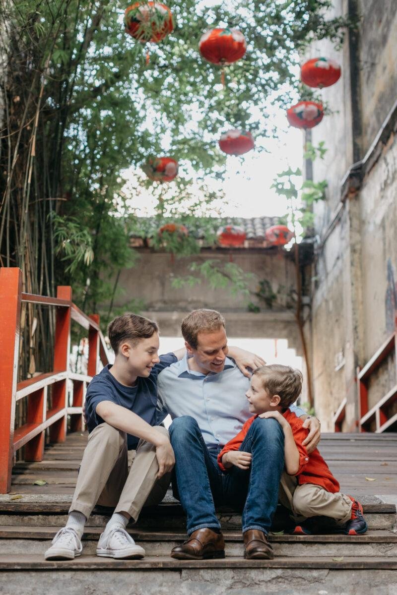 Capturing Precious Moments: The Smiths' First Family Photo Session in Kuala Lumpur at Kwai Chai Hong