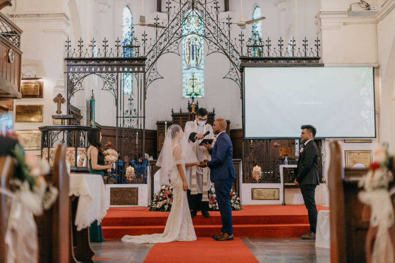 Exchange rings Janice and Christopher church wedding at St Mary's Cathedral Kuala Lumpur Love, democracy, and everlasting memories, Malaysia 15th General Election Day, Cliff Choong Photography
