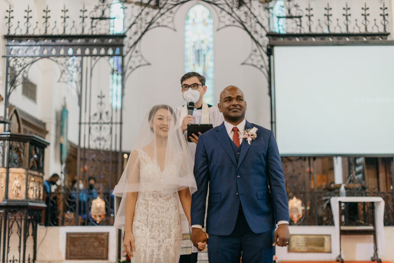 Exchange rings Janice and Christopher church wedding at St Mary's Cathedral Kuala Lumpur Love, democracy, and everlasting memories, Malaysia 15th General Election Day, Cliff Choong Photography