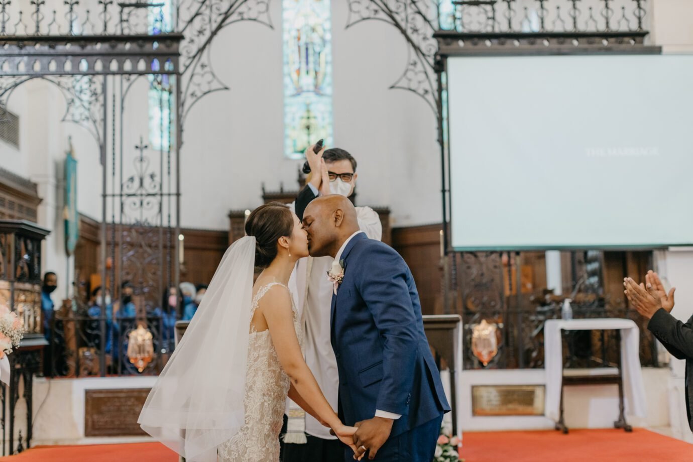 Exchange rings Janice and Christopher church wedding at St Mary's Cathedral Kuala Lumpur Love, democracy, and everlasting memories, Malaysia 15th General Election Day, Cliff Choong Photography