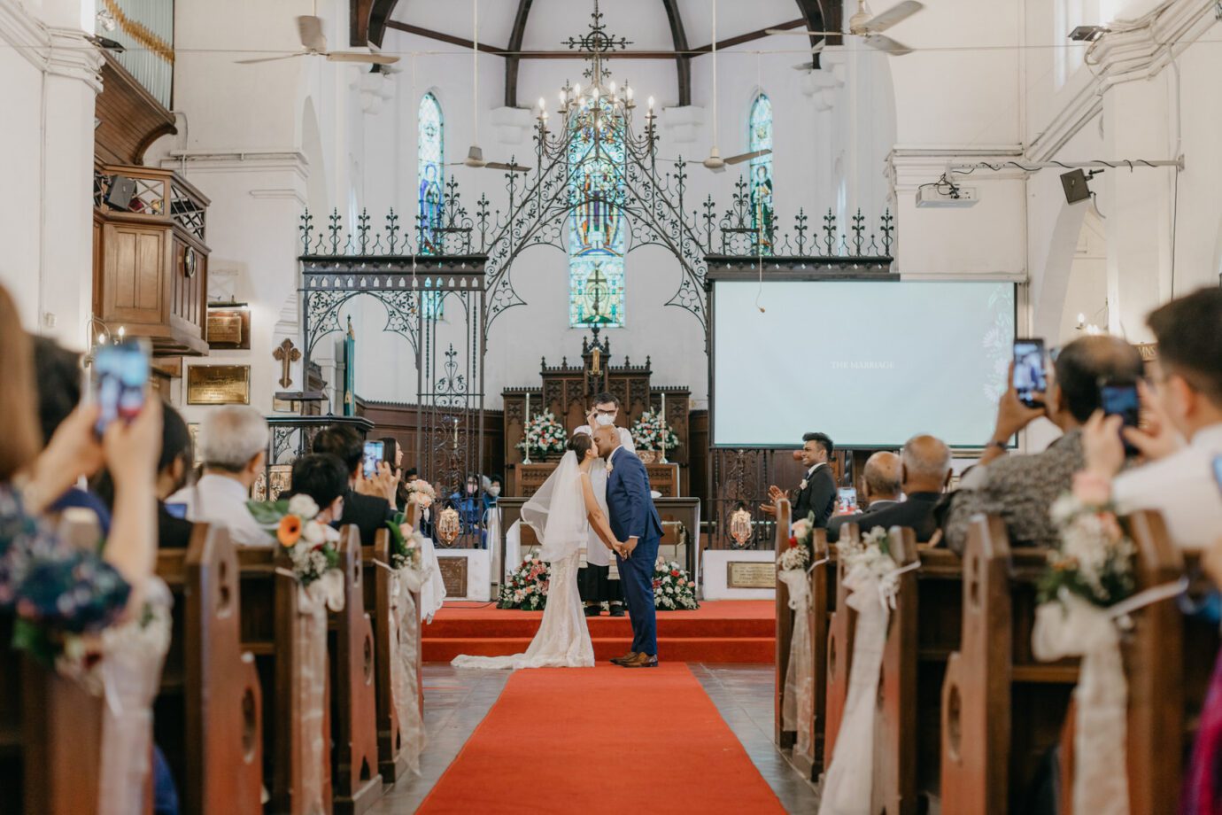 Exchange rings Janice and Christopher church wedding at St Mary's Cathedral Kuala Lumpur Love, democracy, and everlasting memories, Malaysia 15th General Election Day, Cliff Choong Photography