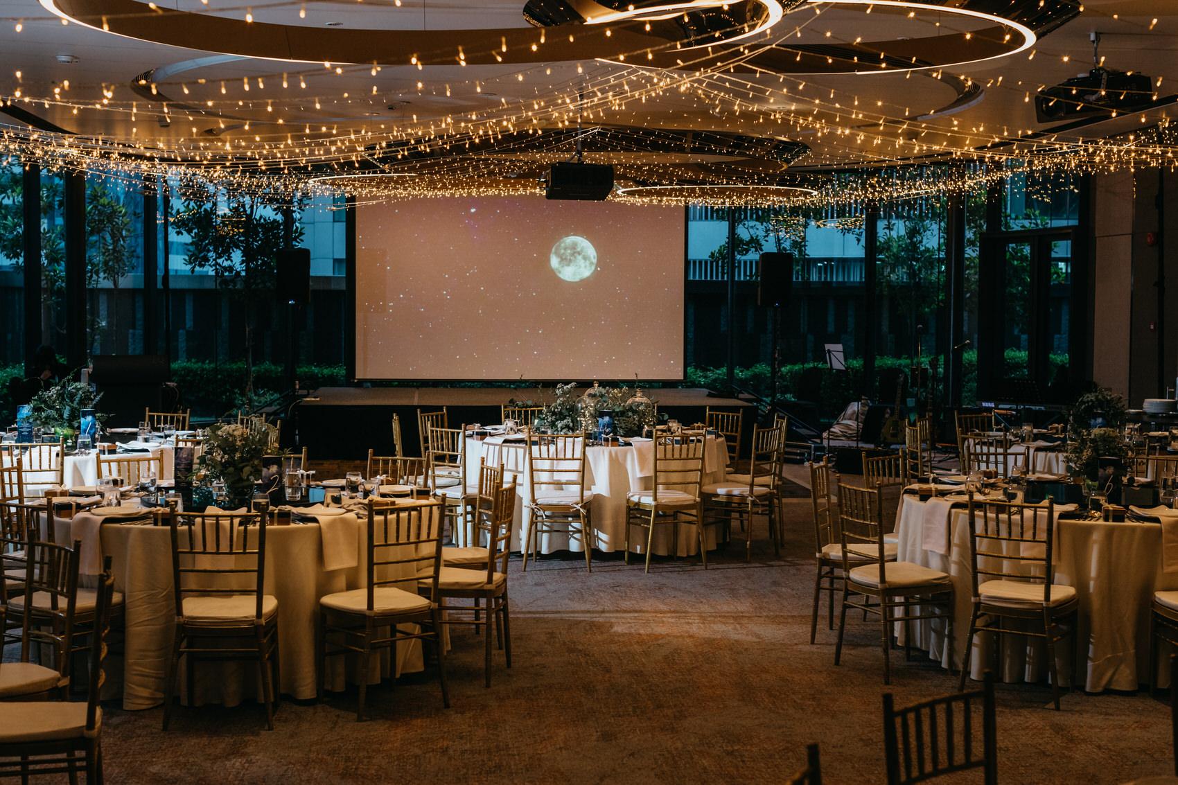 Moon-themed decor at the conservatory of The Equatorial Hotel Kuala Lumpur by Cliff Choong Photography