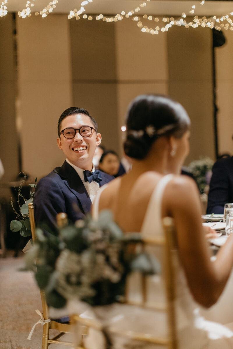 A dreamy and romantic, celestial moon-themed wedding reception at The Equatorial Hotel Kuala Lumpur. Liyana and Carlos's love shone bright like the moon at this magical venue.