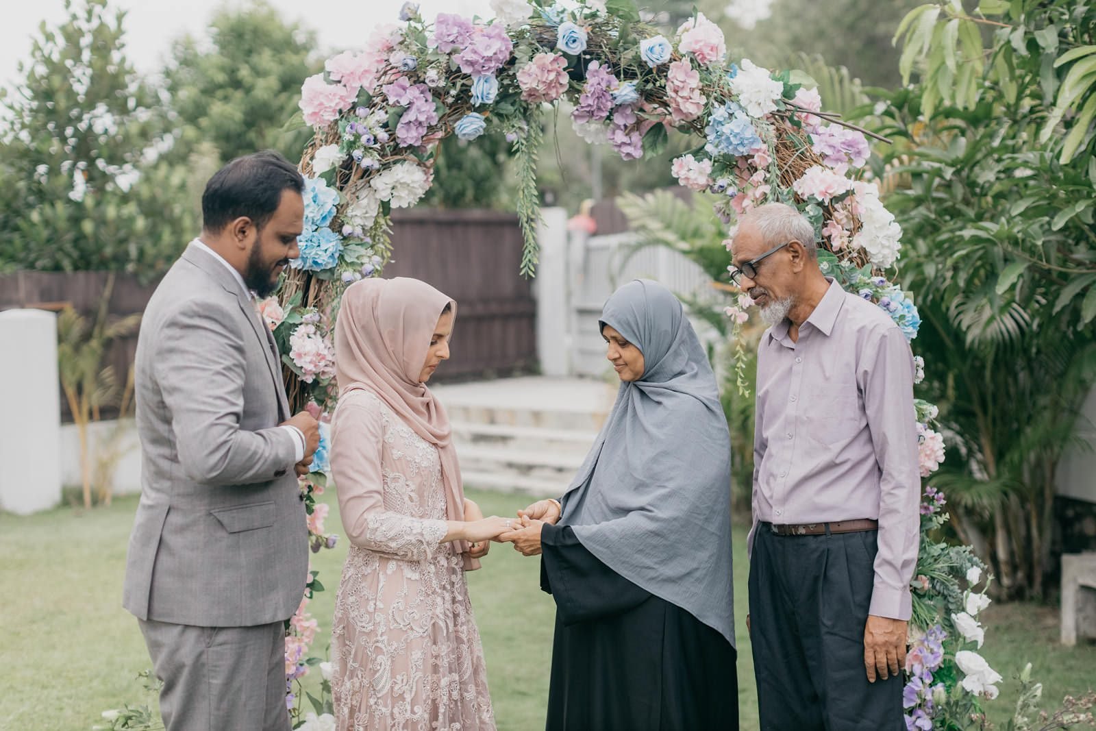 private wedding Kuala Lumpur parents giving gifts