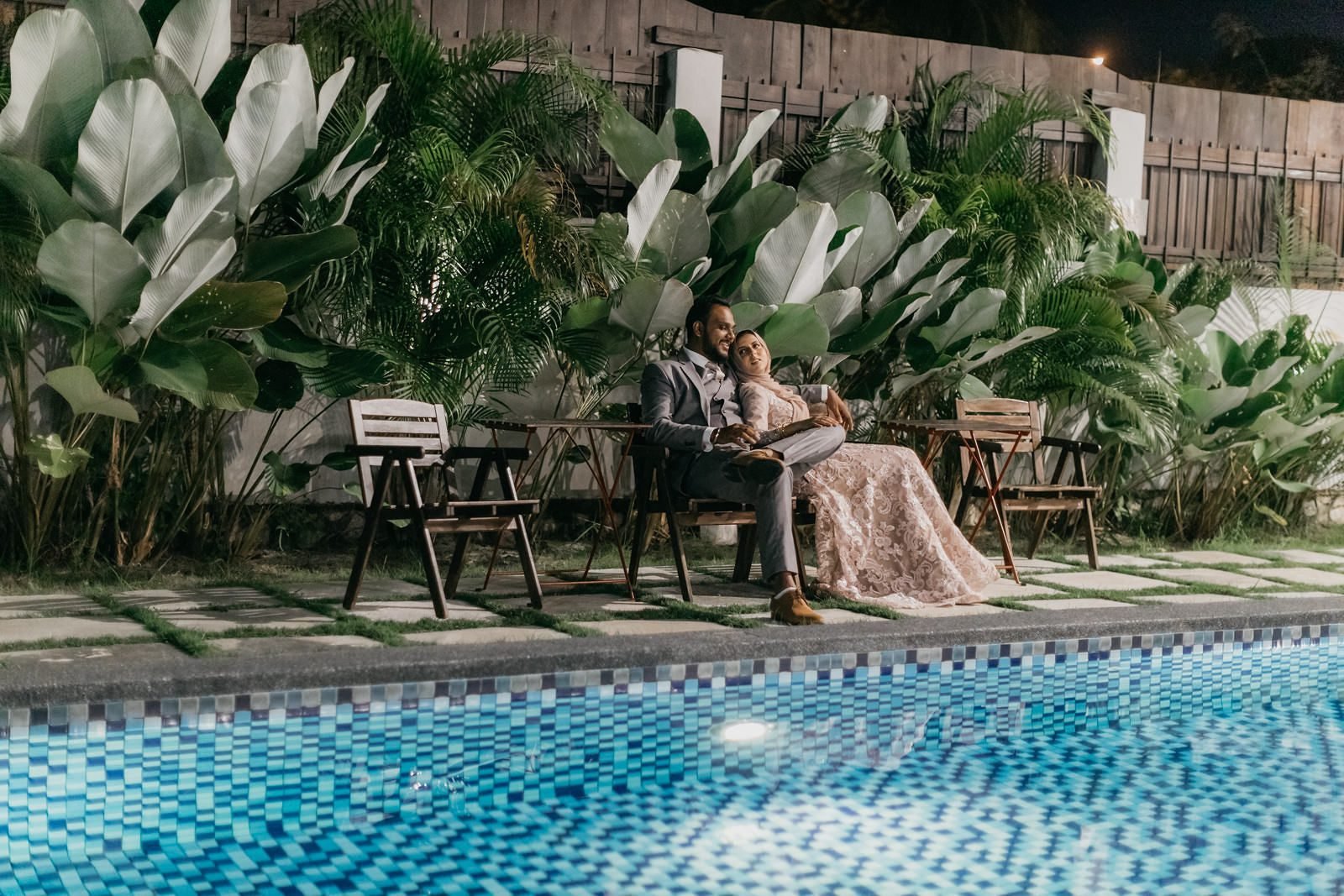 Kuala Lumpur elopement couple portrait under leafy trees